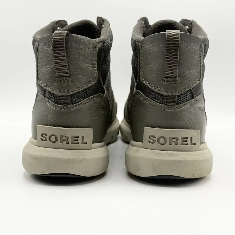 Sorel Men's Explorer Next Sneaker Mid Waterproof Shoes in a Grey and Black - US
